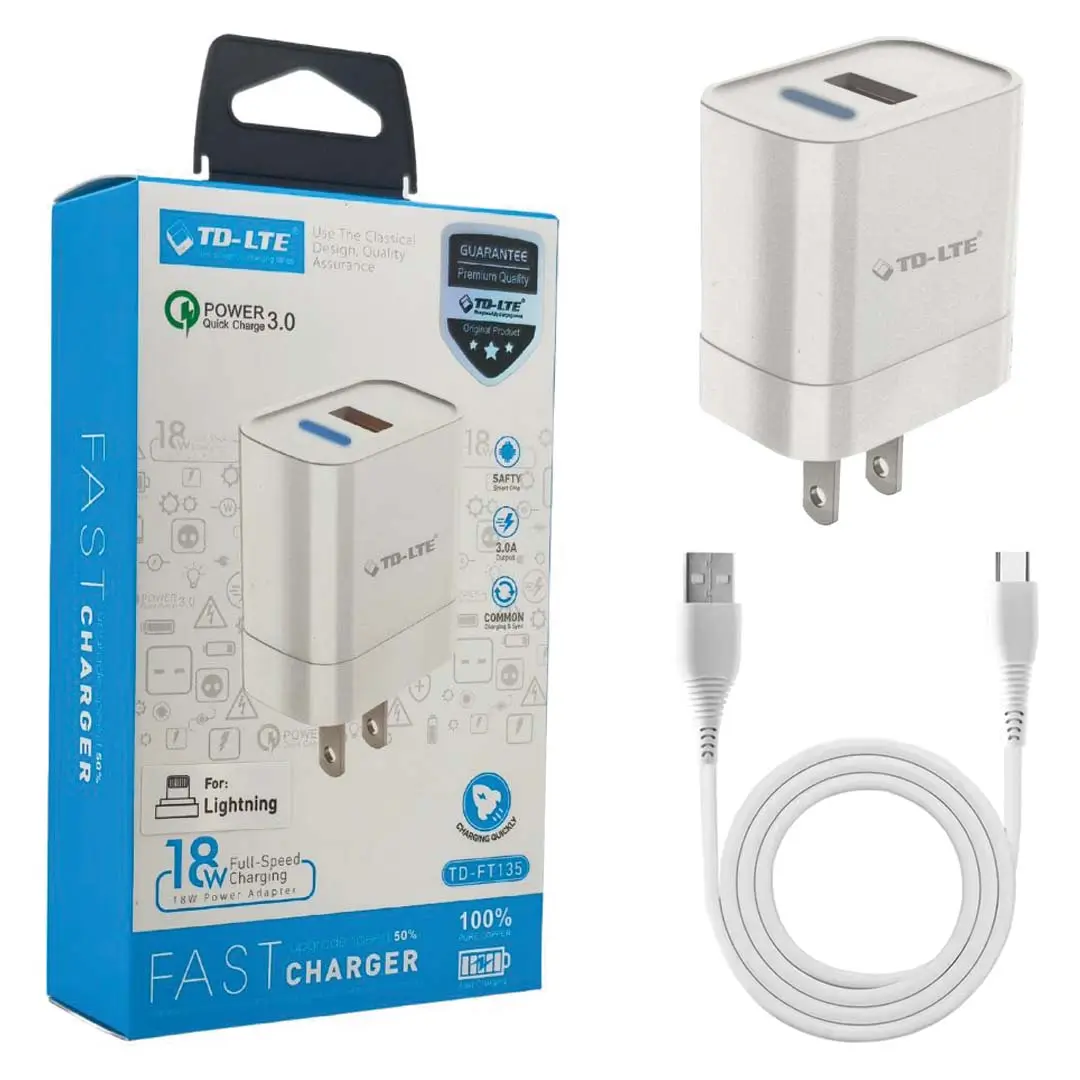 iPhone/iPads Fast Charging USB Data Cable TD- FT135_White